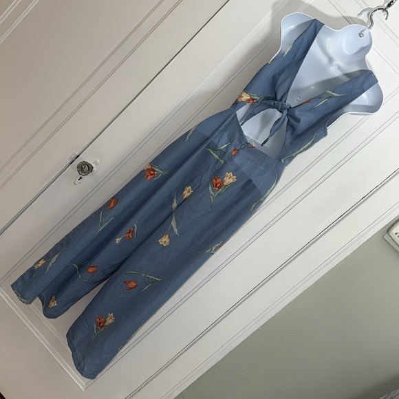 Lush Floral Blue jumpsuit size xs - Picture 3 of 12